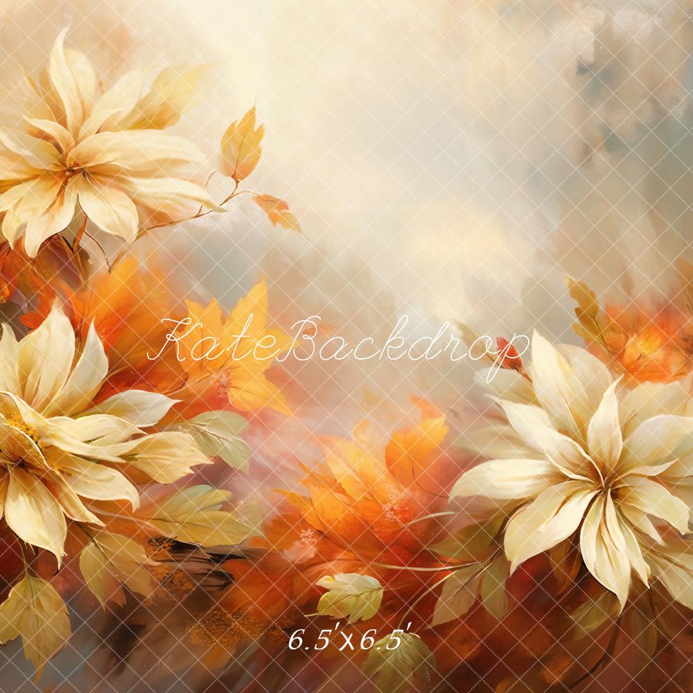 GROUPE VIP - Kate Beaux-Arts Blanc et Jaune Fleurs Toile de fond conçue par Chain Photographie - Kate Backdrop FR