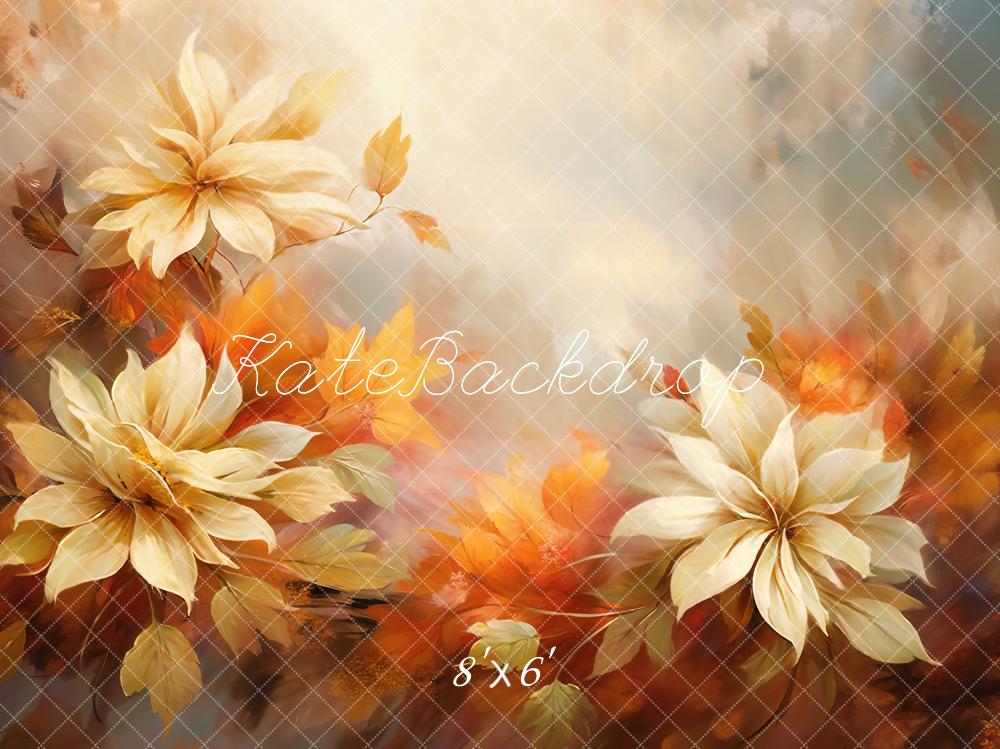 GROUPE VIP - Kate Beaux-Arts Blanc et Jaune Fleurs Toile de fond conçue par Chain Photographie - Kate Backdrop FR