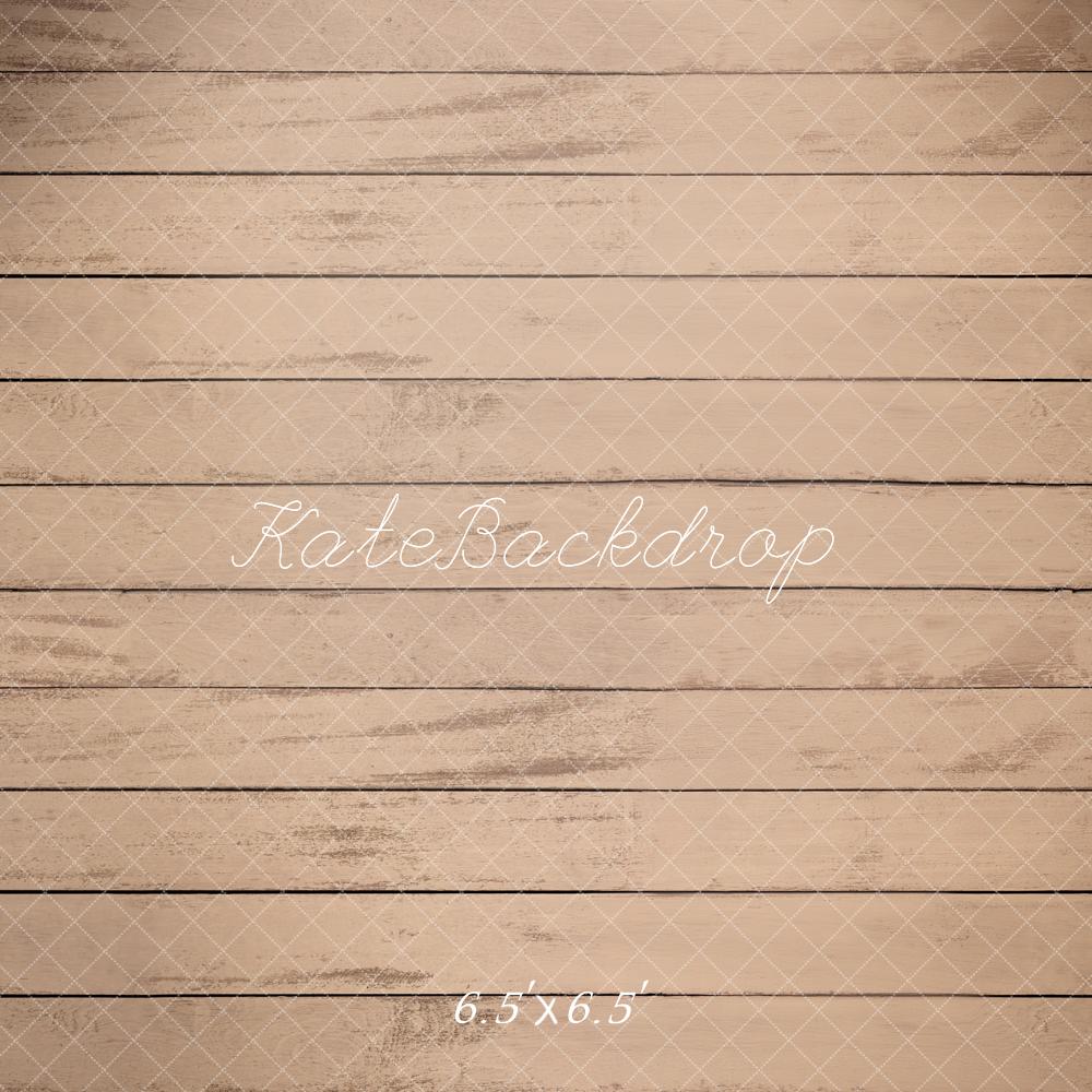 Kate Beige foncé Bois Plancher Rayé Sol Toile de fond conçue par Kate Image - Kate Backdrop FR