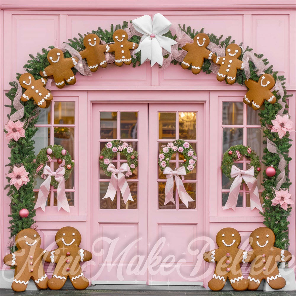 Kate Noël Pain d'épice Mur Rose Arche Toile de fond conçue par Mini MakeBelieve - Kate Backdrop FR