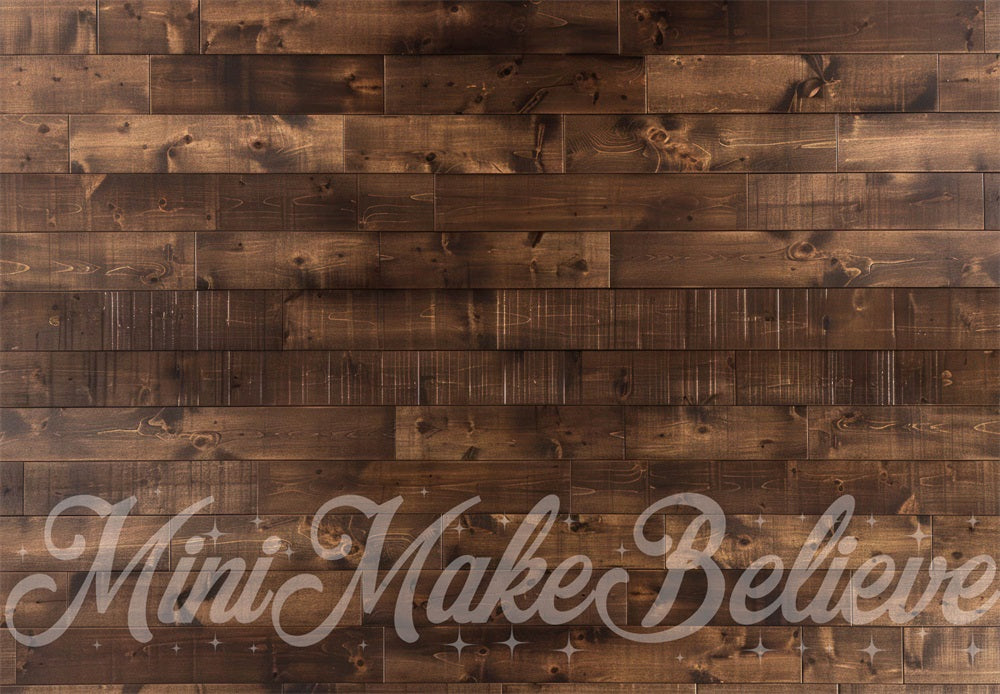 Kate Marron foncé Vieux Sol en bois Toile de fond conçue par Mini MakeBelieve - Kate Backdrop FR