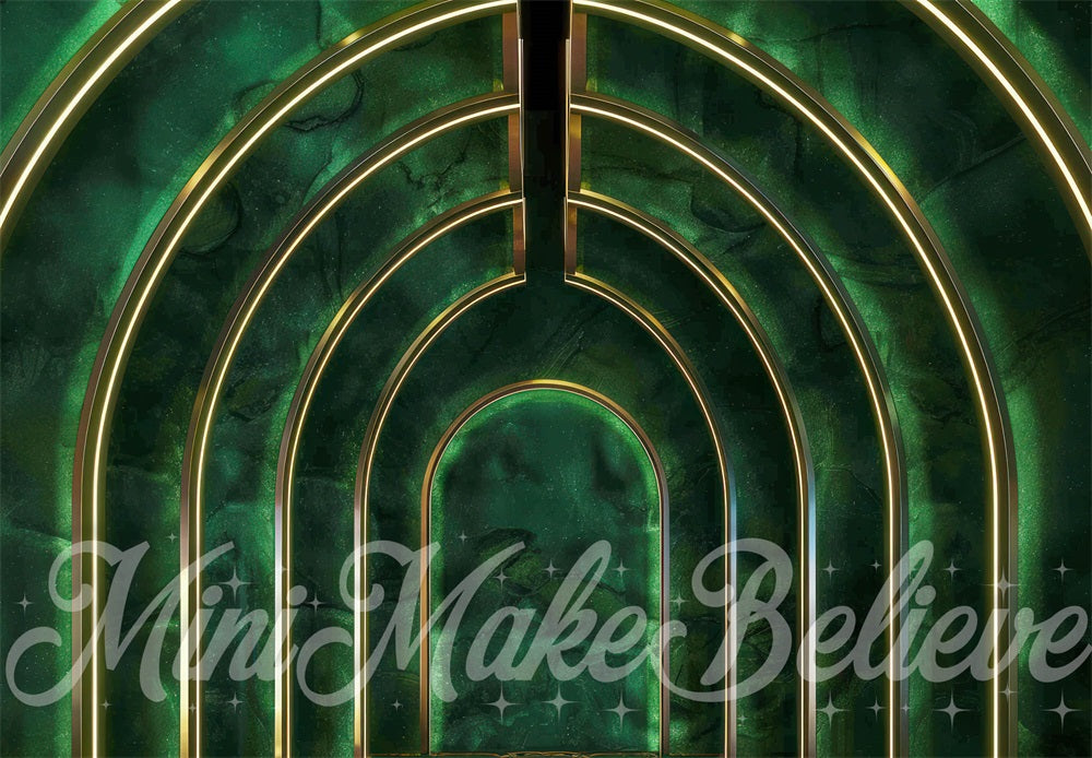 Kate Vert foncé Méchant Disco Arche Toile de fond conçue par Mini MakeBelieve - Kate Backdrop FR