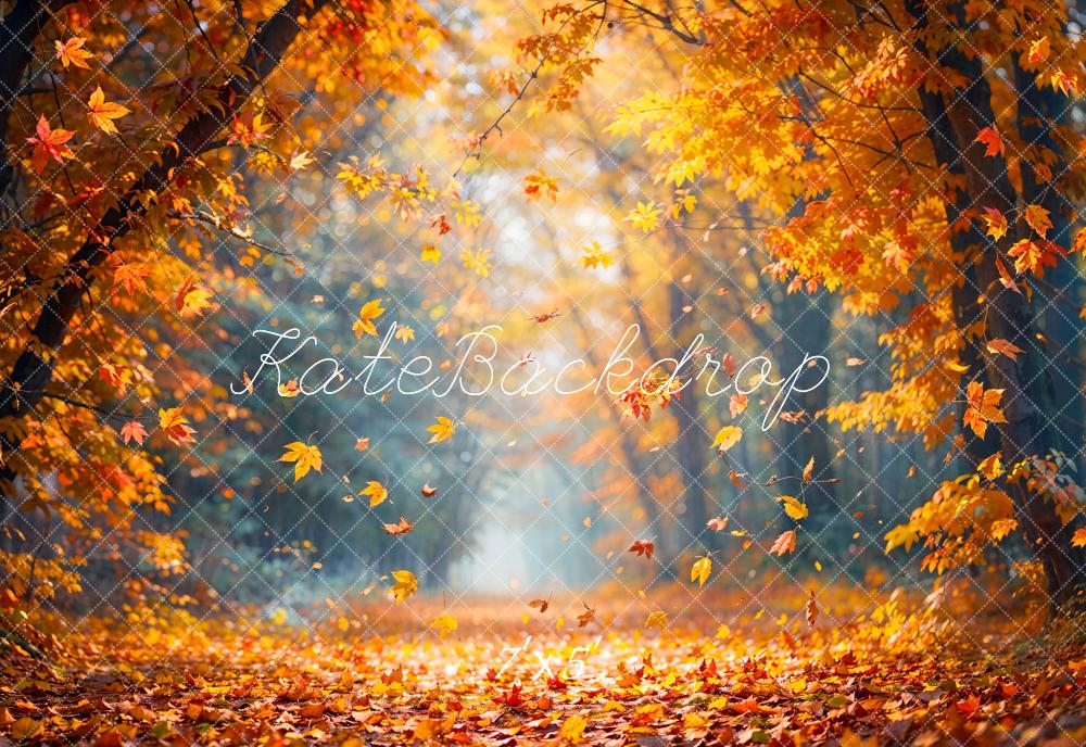 Kate Automne Forêt d'érables Feuilles tombées Toile de fond conçue par Emetselch - Kate Backdrop FR
