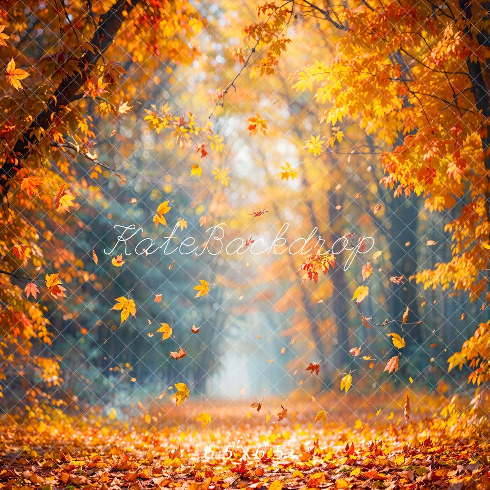 Kate Automne Forêt d'érables Feuilles tombées Toile de fond conçue par Emetselch - Kate Backdrop FR
