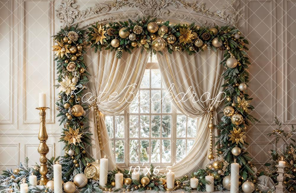 Kate Noël Vintage Blanc Marbre Fenêtre encadrée Toile de fond conçue par Emetselch - Kate Backdrop FR
