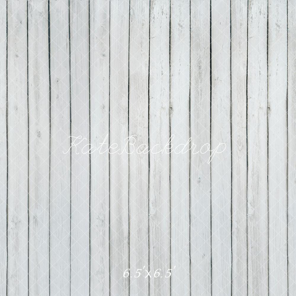 Kate Blanc Gris Parquet Sol en bois Toile de fond conçue par Kate Image - Kate Backdrop FR
