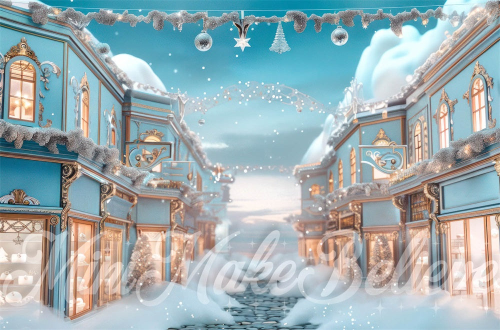 Kate Hiver Noël Rétro Rêve Rue du paradis Toile de fond conçue par Mini MakeBelieve - Kate Backdrop FR
