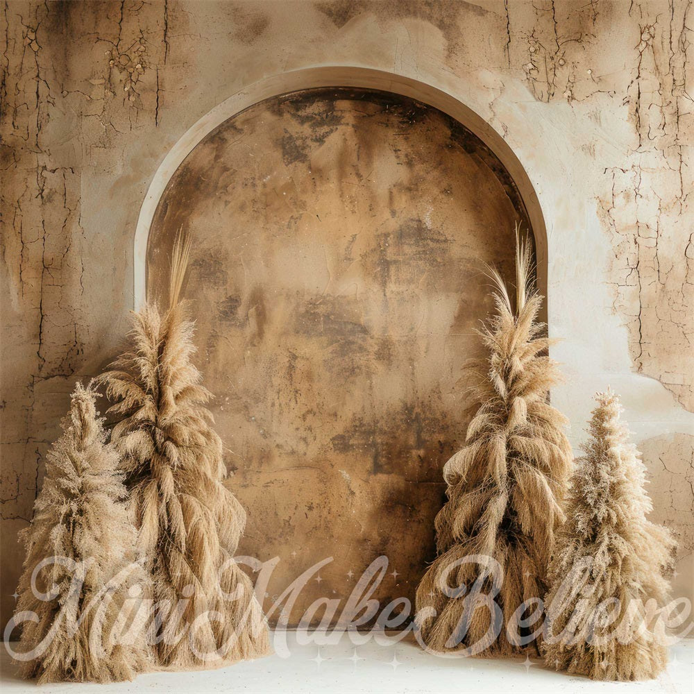Kate Boho Beige Mur brisé Arche Noël Toile de fond conçue par Mini MakeBelieve - Kate Backdrop FR