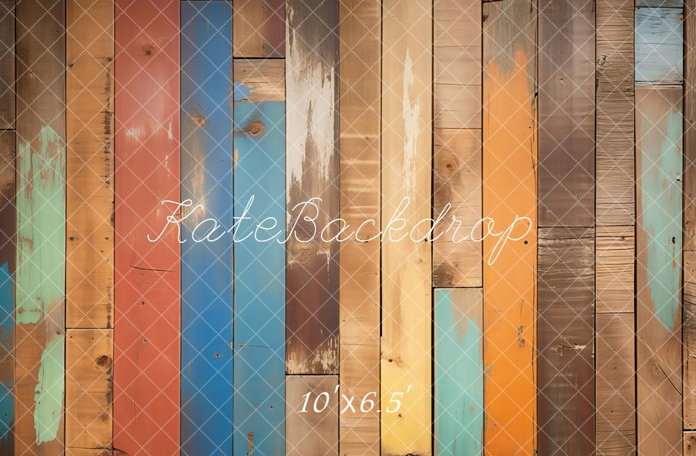 Kate Parquet Coloré Bois Sol Toile de fond conçue par Kate Image - Kate Backdrop FR