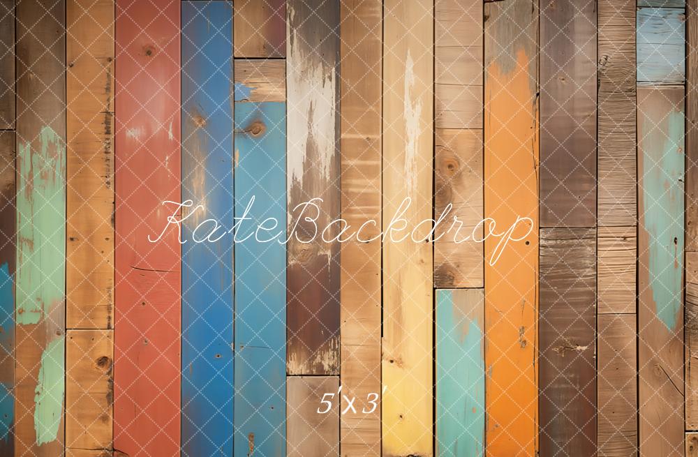Kate Parquet Coloré Bois Sol Toile de fond conçue par Kate Image - Kate Backdrop FR