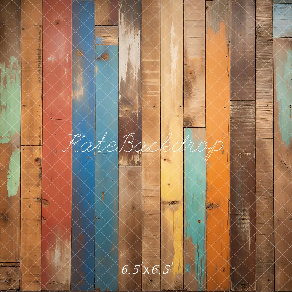 Kate Parquet Coloré Bois Sol Toile de fond conçue par Kate Image - Kate Backdrop FR