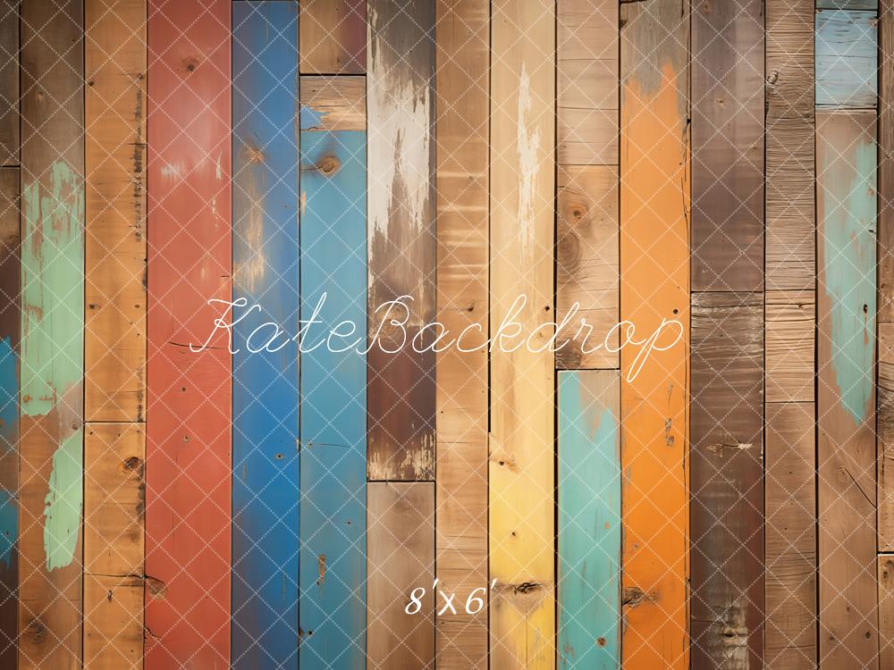 Kate Parquet Coloré Bois Sol Toile de fond conçue par Kate Image - Kate Backdrop FR