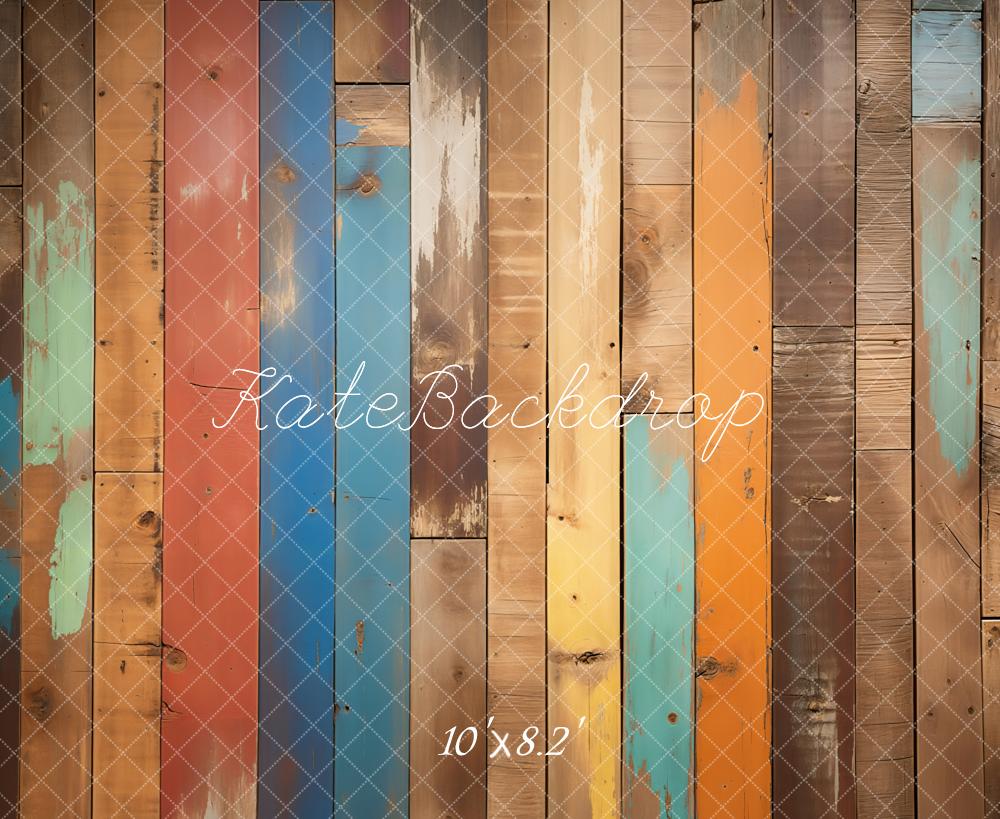 Kate Parquet Coloré Bois Sol Toile de fond conçue par Kate Image - Kate Backdrop FR