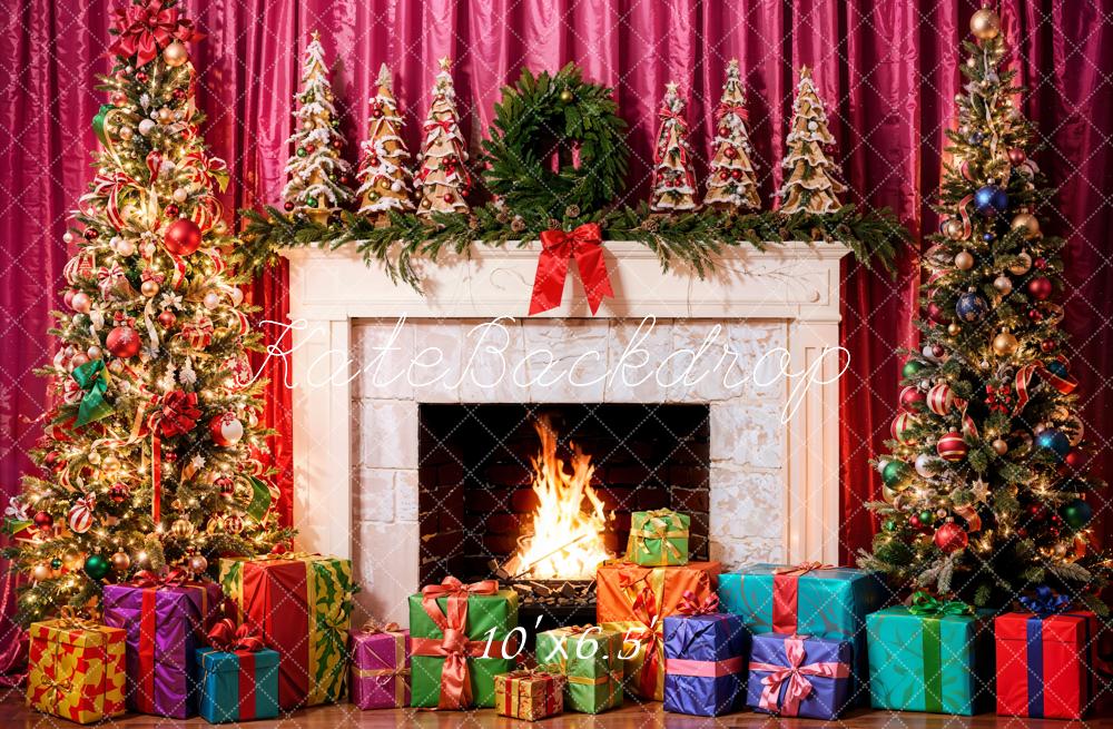 Kate Noël Cheminée en Marbre Cadeaux Colorés Toile de fond conçue par Emetselch - Kate Backdrop FR