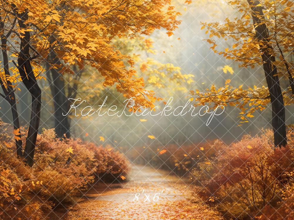 Kate Automne Érable Forêt Sentier Toile de fond conçue par Chain Photographie - Kate Backdrop FR