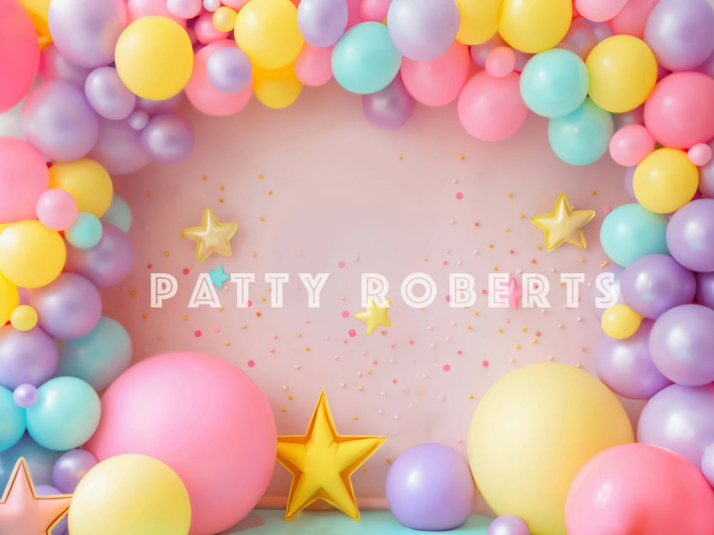 Kate Arche de ballons Coloré Cake smash Toile de fond conçue par Patty Robert - Kate Backdrop FR