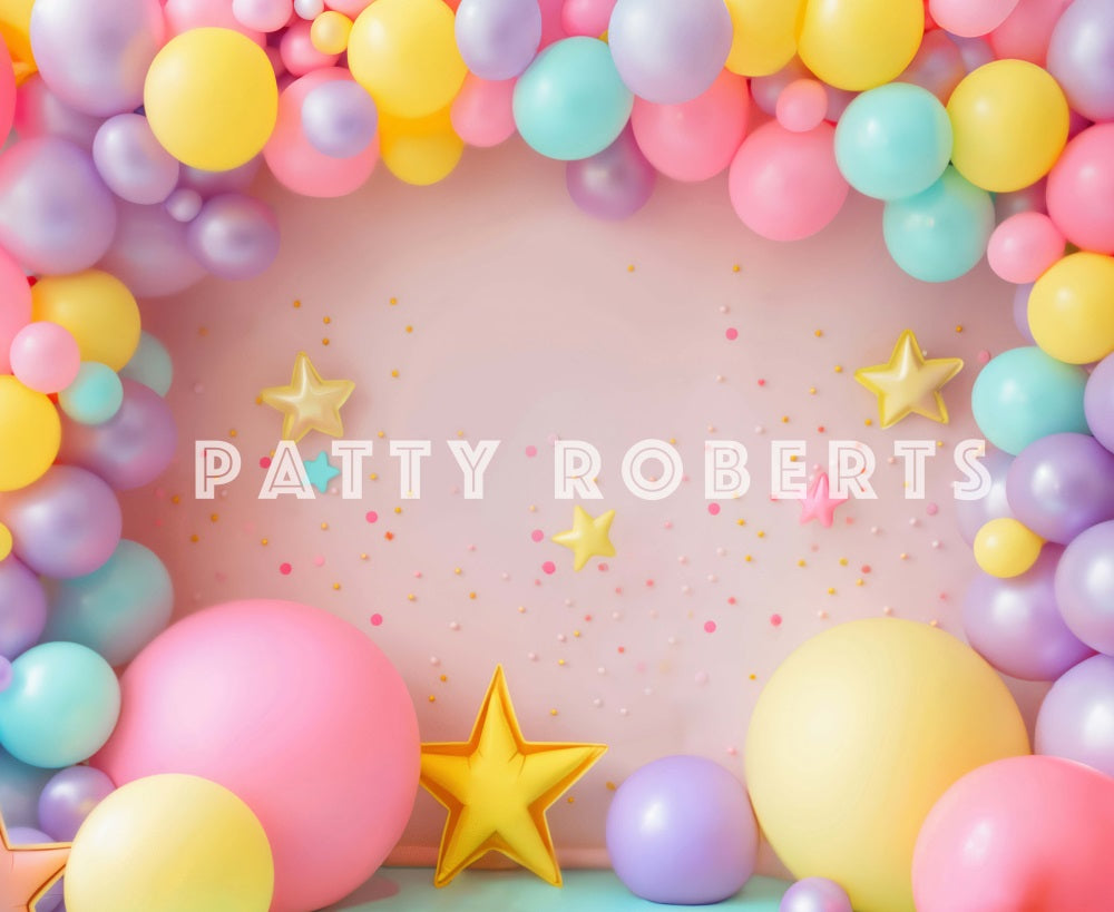 Kate Arche de ballons Coloré Cake smash Toile de fond conçue par Patty Robert - Kate Backdrop FR