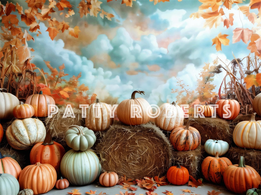 Kate Automne Ferme de Citrouilles Toile de fond conçue par Patty Robert - Kate Backdrop FR
