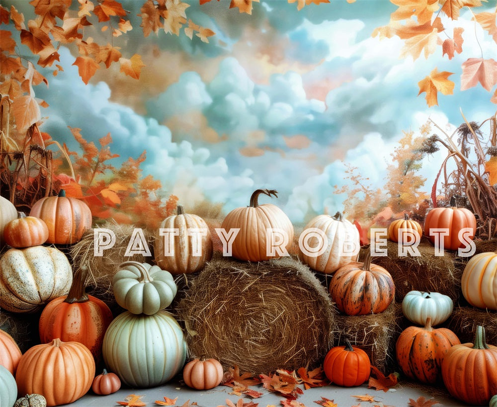 Kate Automne Ferme de Citrouilles Toile de fond conçue par Patty Robert - Kate Backdrop FR