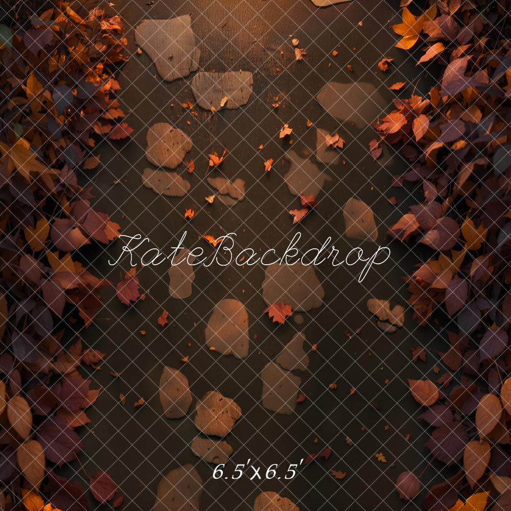 Kate Forêt Feuilles tombées Chemin Sol Toile de fond conçue par Kate Image - Kate Backdrop FR