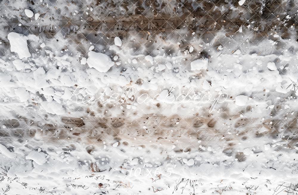 Kate Hiver Blanc Neige Sol Toile de fond conçue par Kate Image - Kate Backdrop FR