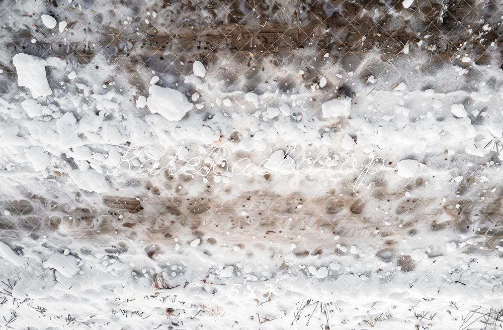 Kate Hiver Blanc Neige Sol Toile de fond conçue par Kate Image - Kate Backdrop FR