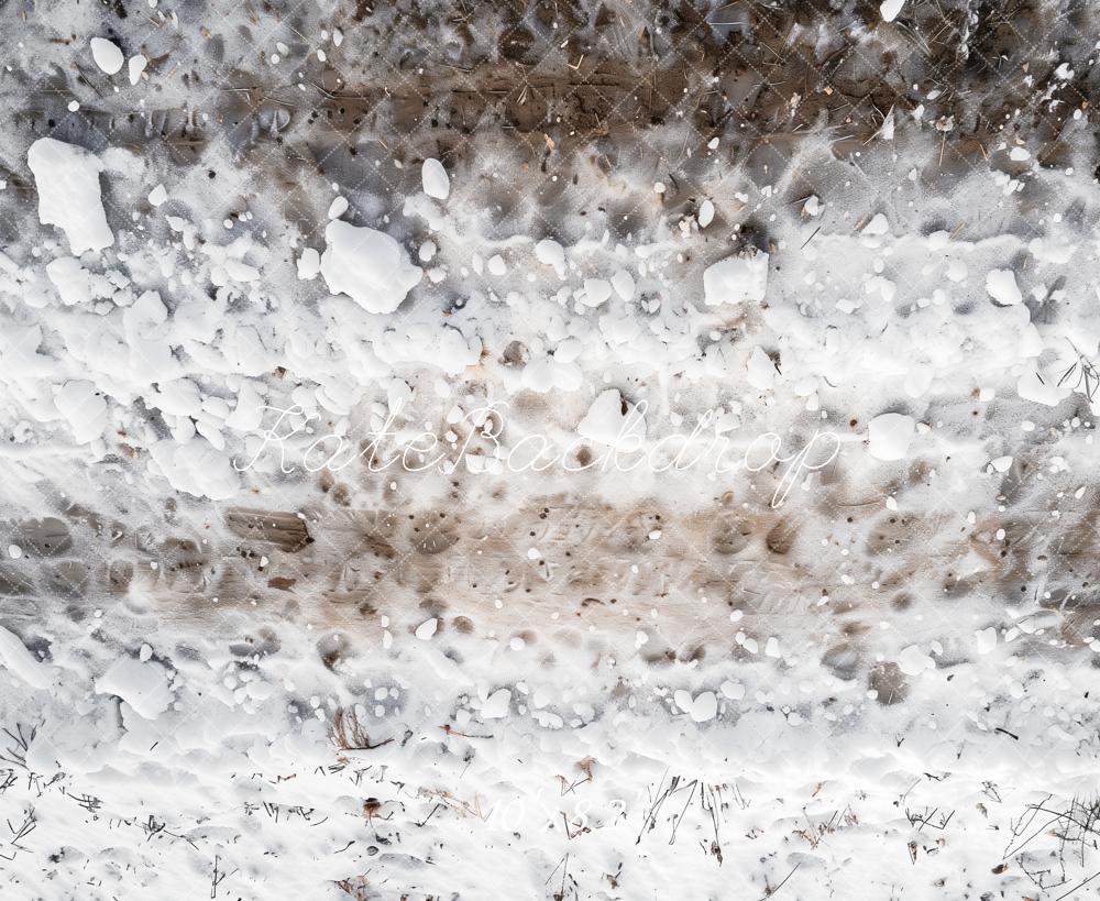 Kate Hiver Blanc Neige Sol Toile de fond conçue par Kate Image - Kate Backdrop FR