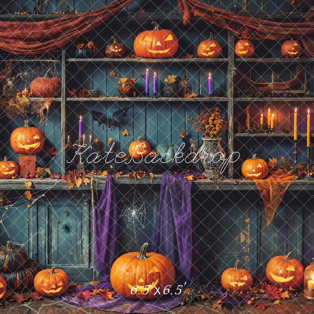 Kate Halloween Minable Citrouille Armoire en bois Toile de fond conçue par Emetselch - Kate Backdrop FR