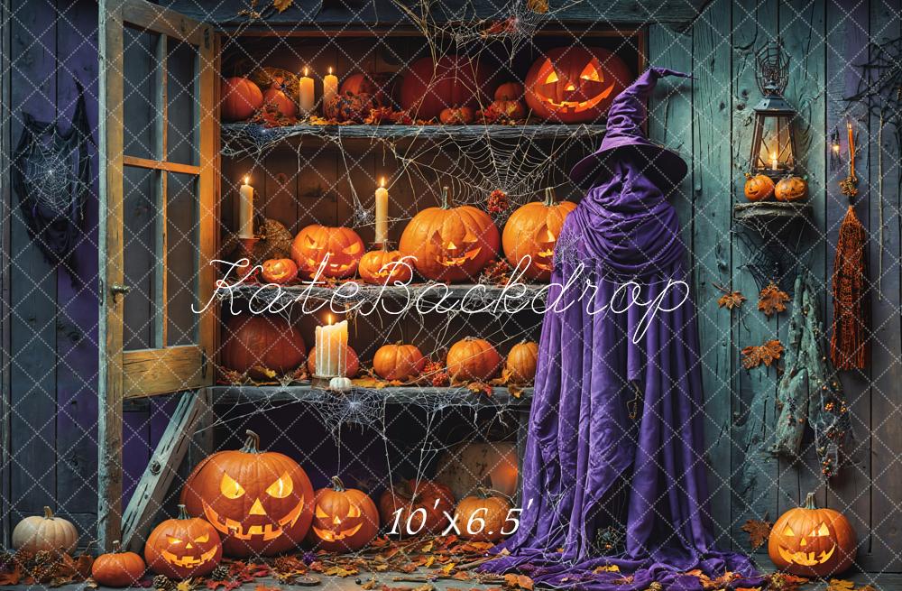 Kate Halloween Minable Boutique de citrouilles Toile de fond conçue par Emetselch - Kate Backdrop FR