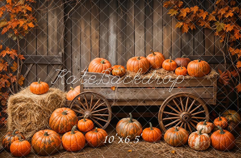 Kate Automne Grange Chariot à citrouilles Toile de fond conçue par Emetselch - Kate Backdrop FR