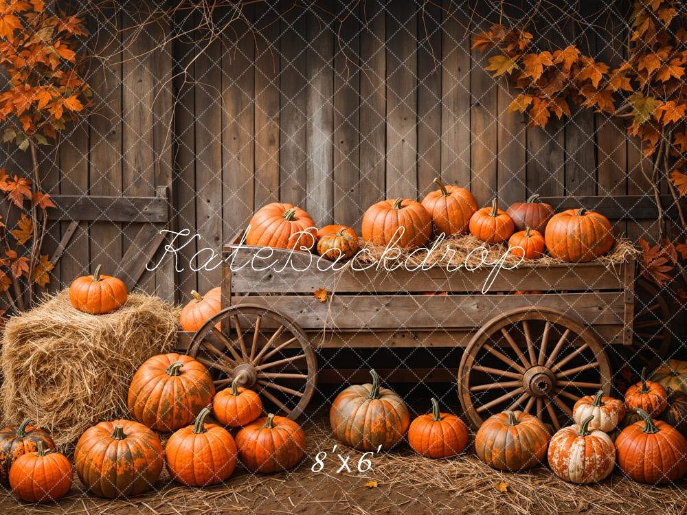 Kate Automne Grange Chariot à citrouilles Toile de fond conçue par Emetselch - Kate Backdrop FR