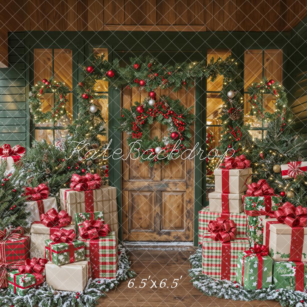 Kate Noël Porte en bois Cadeaux Décors Toile de fond conçue par Emetselch - Kate Backdrop FR