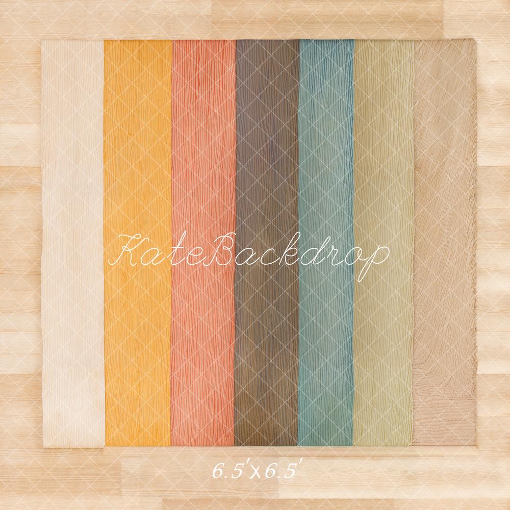 Kate Coloré Parquet Sol Toile de fond conçue par Kate Image - Kate Backdrop FR
