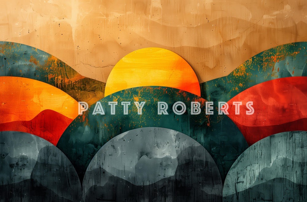 Kate Rétro Arche Abstrait Portrait Toile de fond conçue par Patty Robert - Kate Backdrop FR