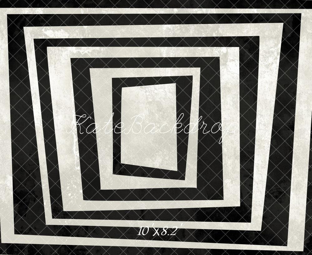 Kate Noir et Blanc Cadre Portrait Artistique Toile de fond conçue par Mini MakeBelieve - Kate Backdrop FR