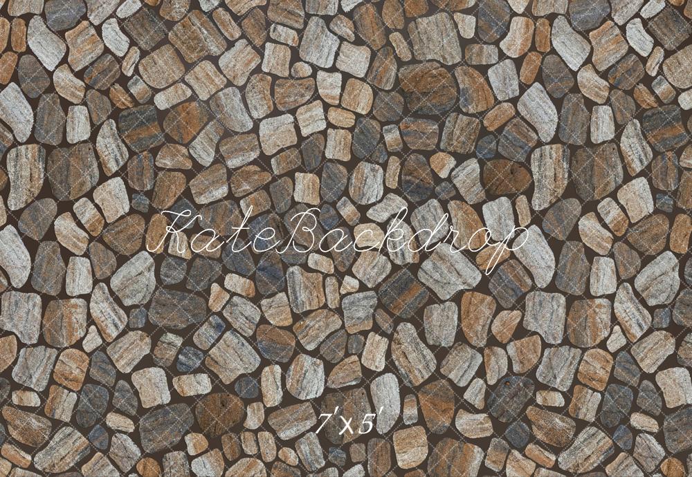 Kate Marron Gris Sol en pierre Toile de fond conçue par Emetselch - Kate Backdrop FR