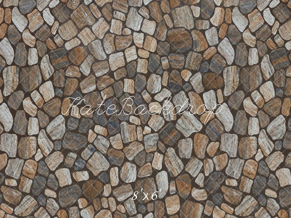 Kate Marron Gris Sol en pierre Toile de fond conçue par Emetselch - Kate Backdrop FR