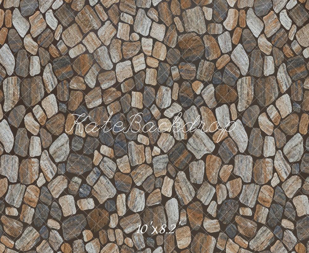 Kate Marron Gris Sol en pierre Toile de fond conçue par Emetselch - Kate Backdrop FR