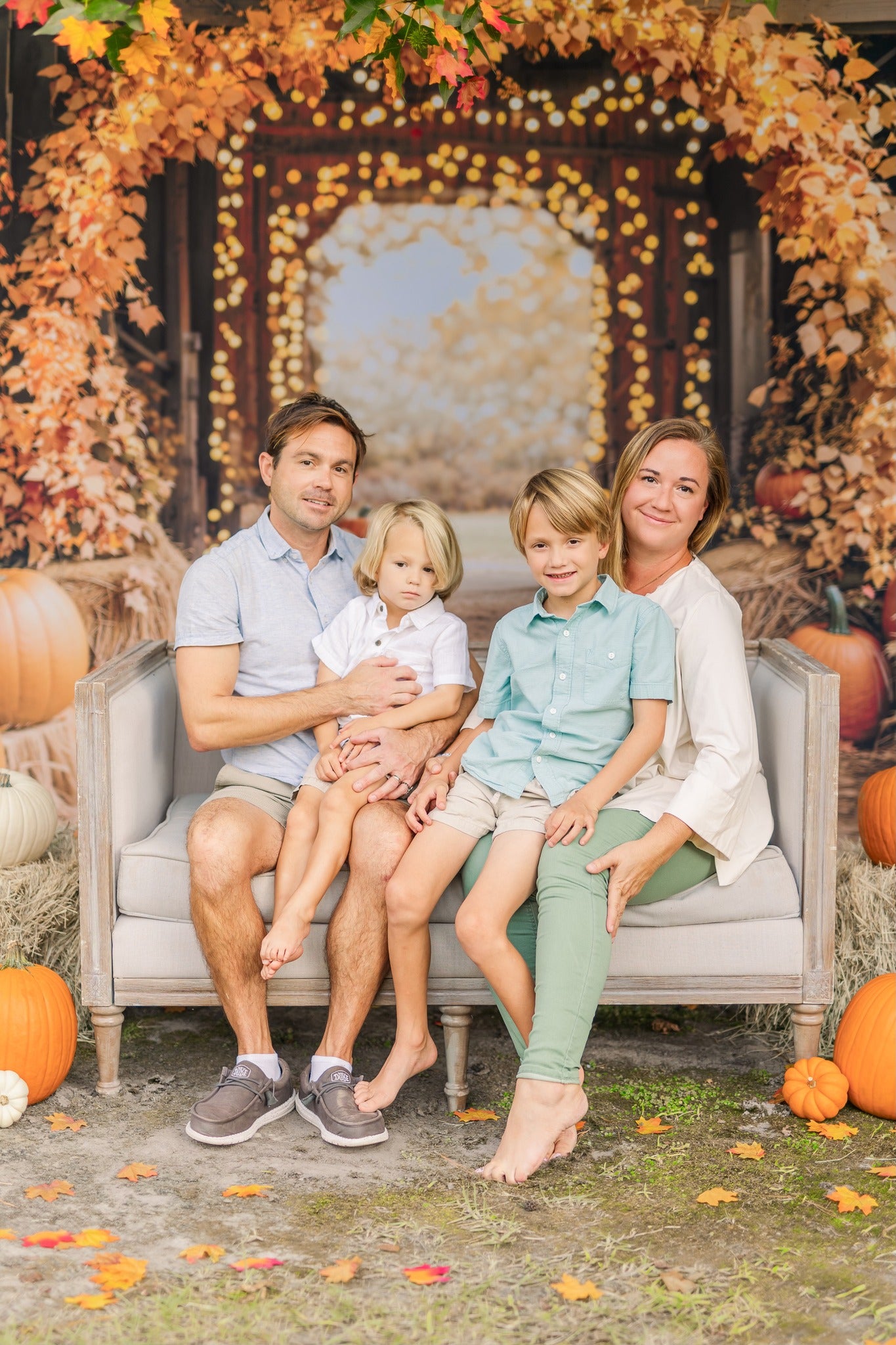 Kate Automne Érable Arche Citrouilles Grange Toile de fond conçue par Emetselch - Kate Backdrop FR