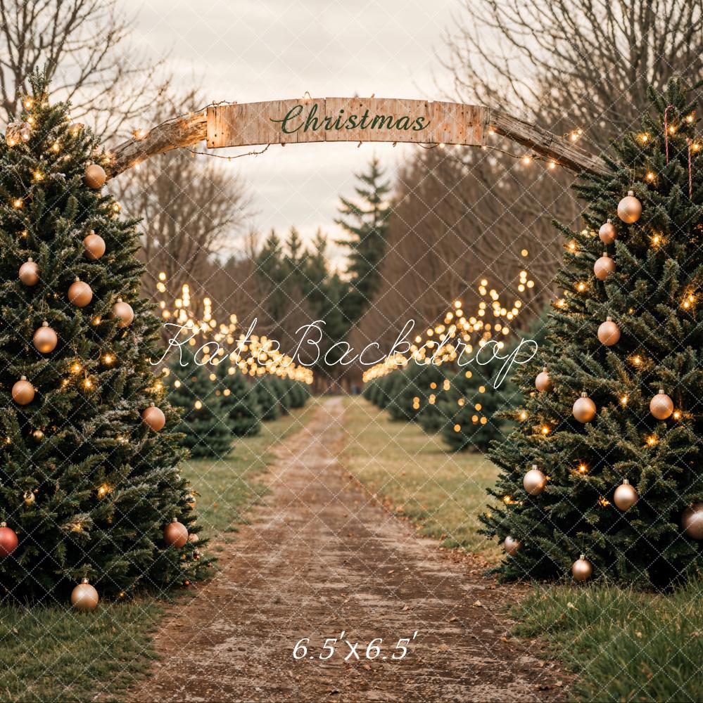 Kate Arbres de Noël Route Décorations Toile de fond conçue par Emetselch - Kate Backdrop FR