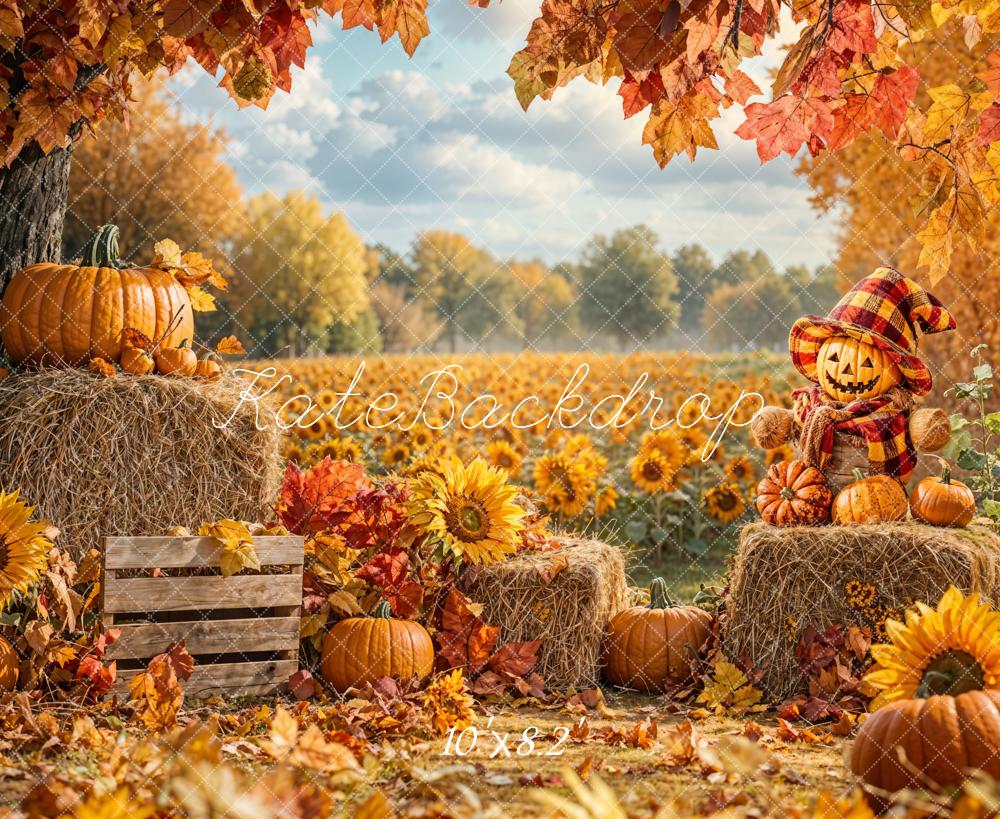 Kate Automne Récolte Champ de tournesol Toile de fond conçue par Emetselch - Kate Backdrop FR