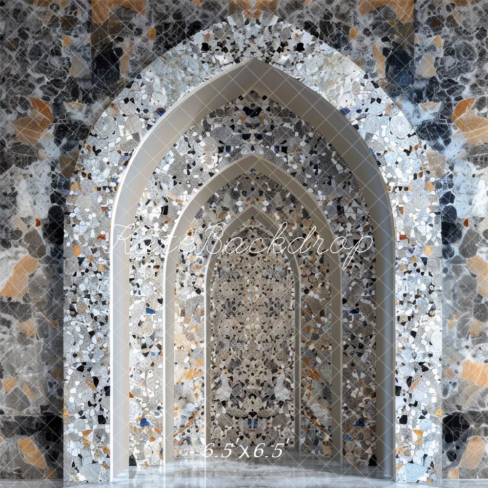 Kate Arche Mur de marbre Boudoir Toile de fond conçue par Mini MakeBelieve - Kate Backdrop FR