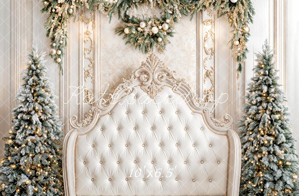 Kate Sapin de Noël Tête de lit Tapissée Rétro Toile de fond conçue par Emetselch - Kate Backdrop FR