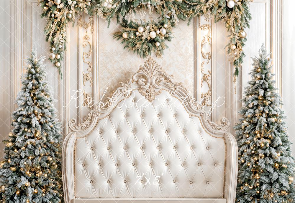 Kate Sapin de Noël Tête de lit Tapissée Rétro Toile de fond conçue par Emetselch - Kate Backdrop FR