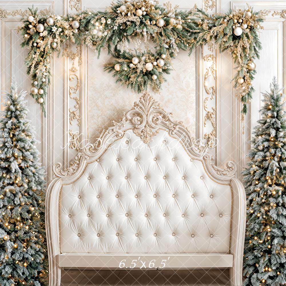 Kate Sapin de Noël Tête de lit Tapissée Rétro Toile de fond conçue par Emetselch - Kate Backdrop FR