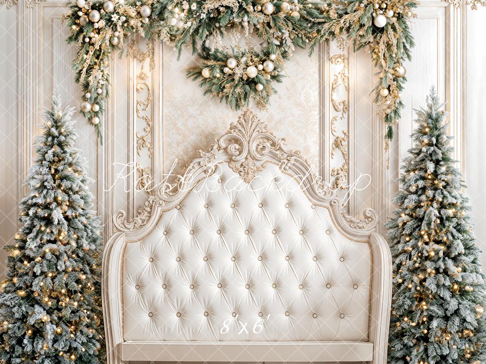 Kate Sapin de Noël Tête de lit Tapissée Rétro Toile de fond conçue par Emetselch - Kate Backdrop FR