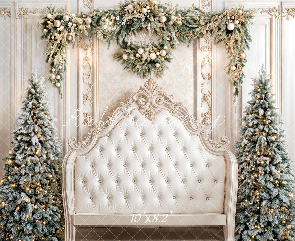 Kate Sapin de Noël Tête de lit Tapissée Rétro Toile de fond conçue par Emetselch - Kate Backdrop FR