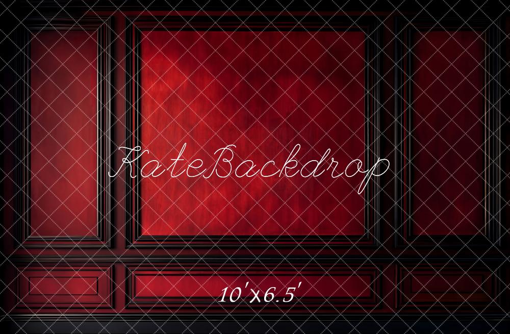 Kate Mur Vintage Rouge Sombre Portrait Toile de fond conçue par Emetselch
