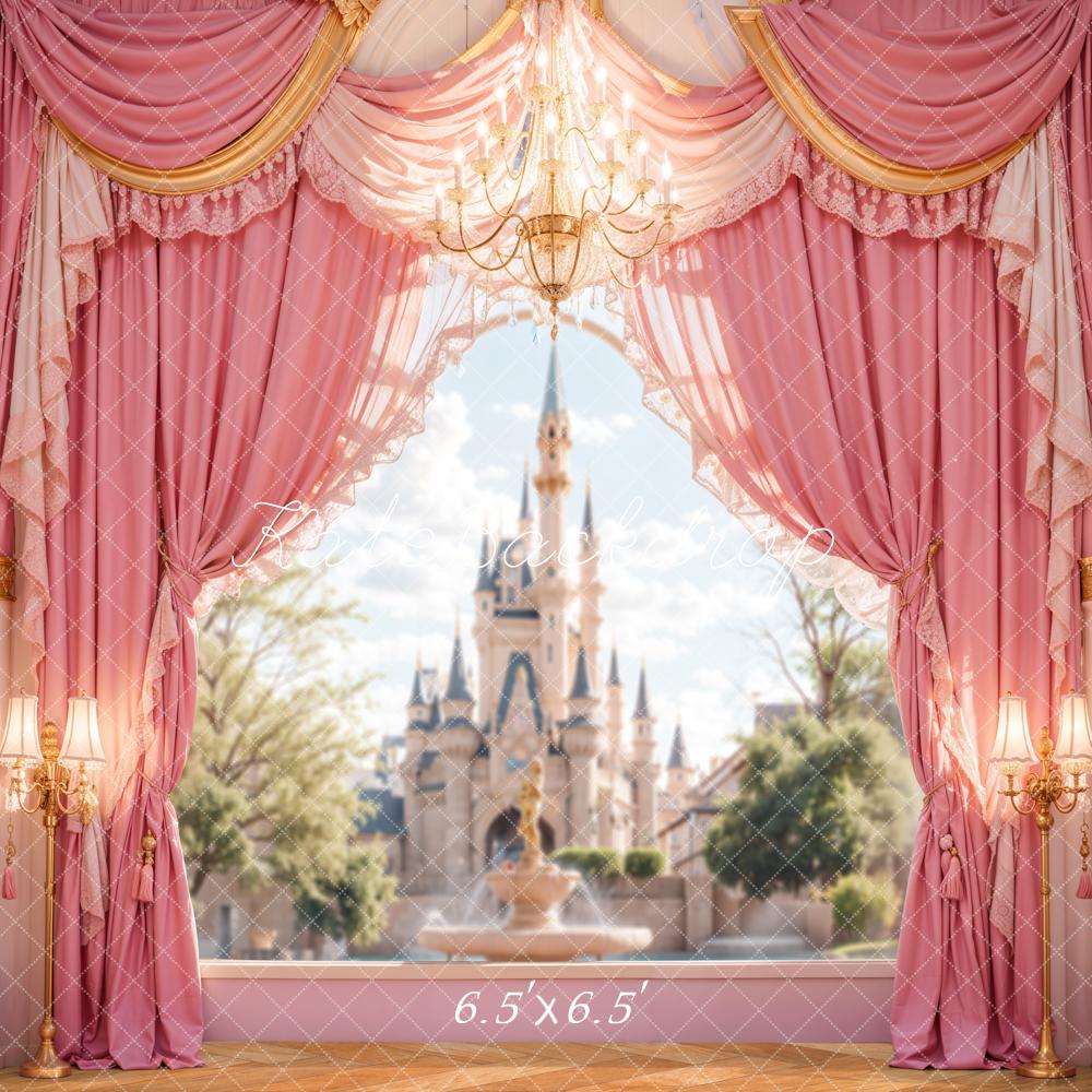 Kate Château Rose Rideaux Fenêtre Princesse Toile de fond conçue par Emetselch - Kate Backdrop FR