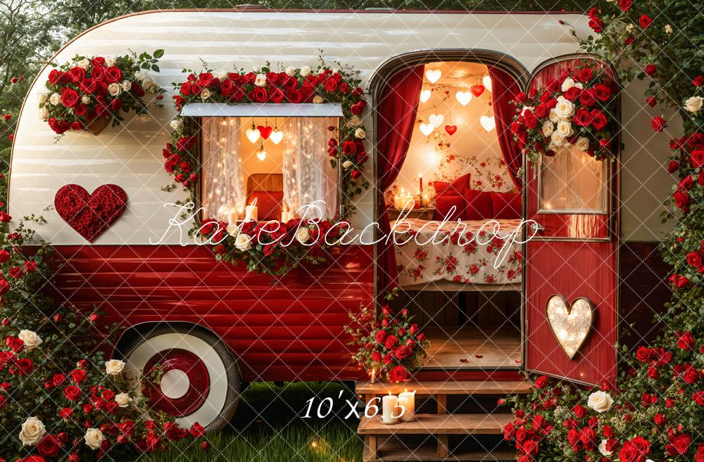Kate Saint Valentin Romantique Camping-car Toile de fond conçue par Emetselch - Kate Backdrop FR